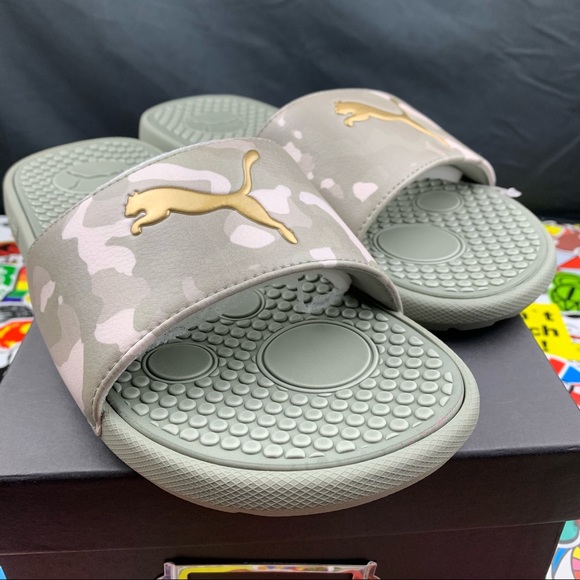Puma Cool Cat Forest Camo Women’s Slides - Picture 4 of 9